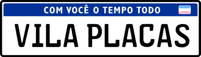 Placa Mercosul Vila Placas - Com você o tempo todo